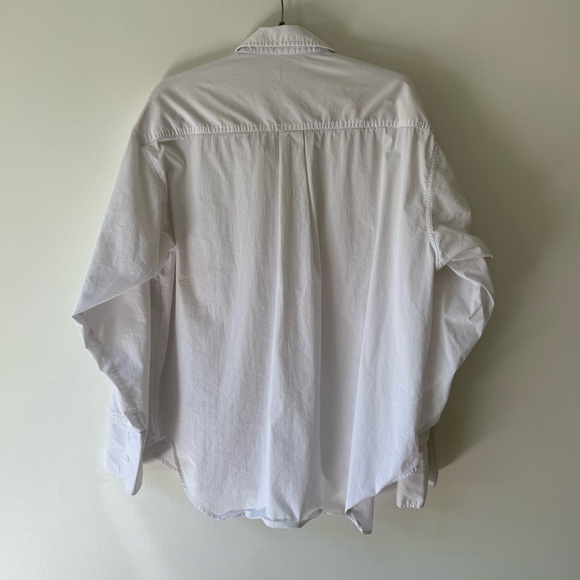 Good American The Good Shirt button up long sleeve white SZ XL patch pockets - Picture 10 of 12